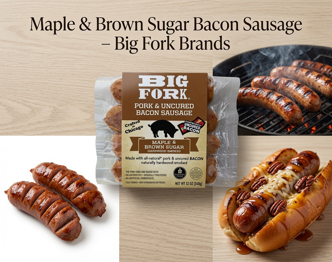 Maple & Brown Sugar Bacon Sausage - 8/Case