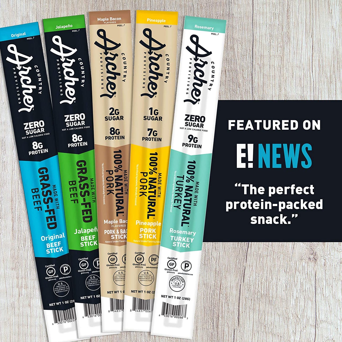 Natural Rosemary Turkey Sticks - Gluten Free Keto - Pack of 36