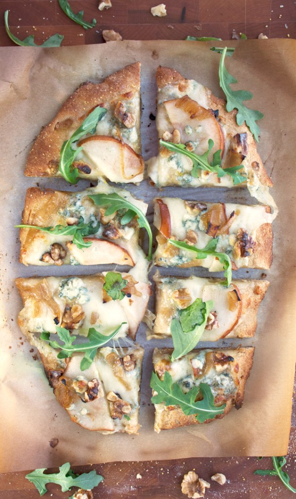 PEAR, WALNUT, BLUE CHEESE ARTISAN PIZZA