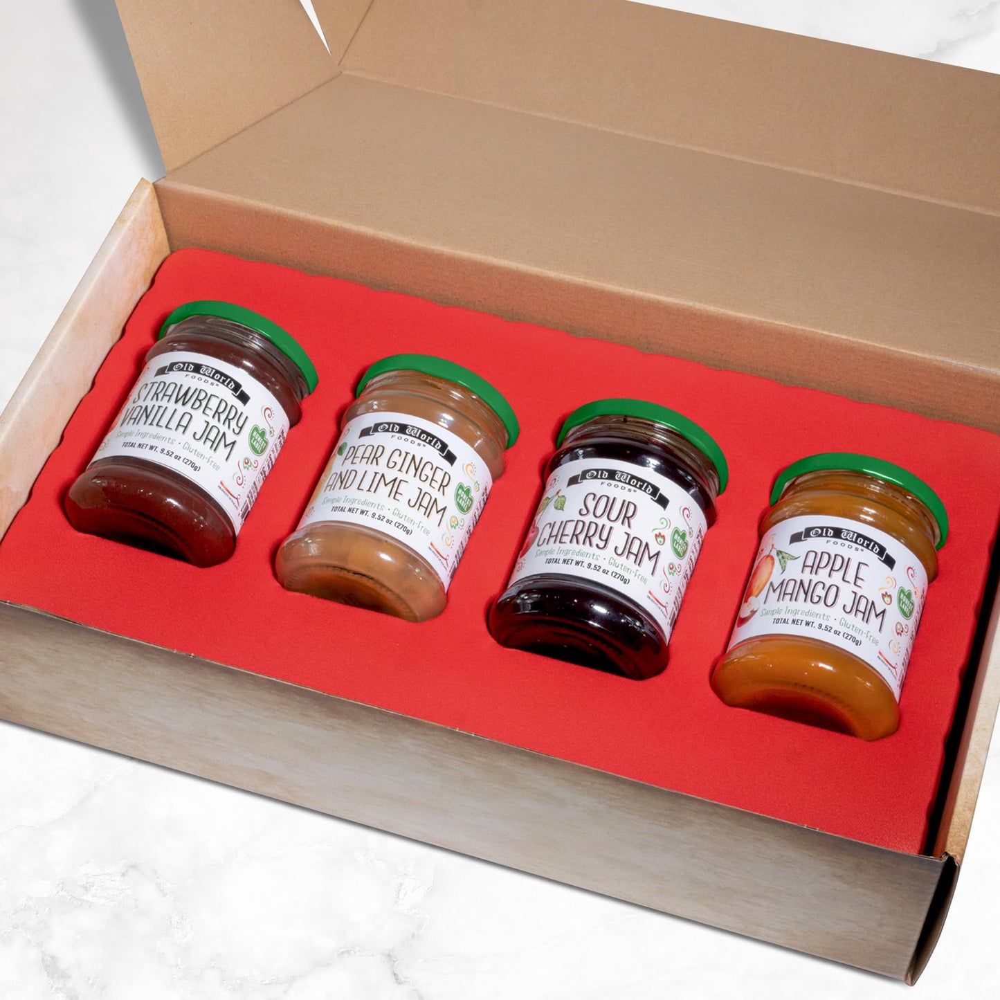 Old World Foods Jam Assortment – 4 CT / 9.52 oz each