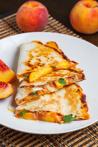 BBQ Chicken and Peach Quesadillas