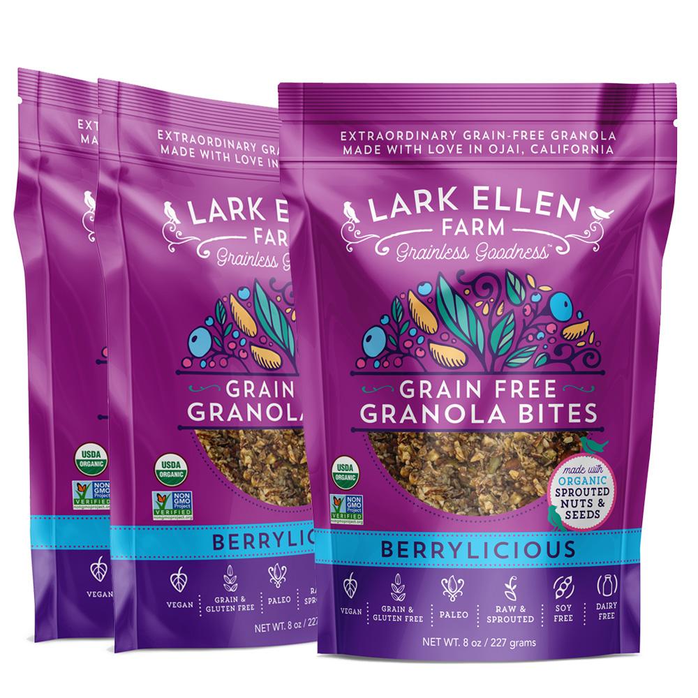 BERRYLICIOUS SPROUTED GRANOLA - 3 Pack - Gluten Free, Grain Free