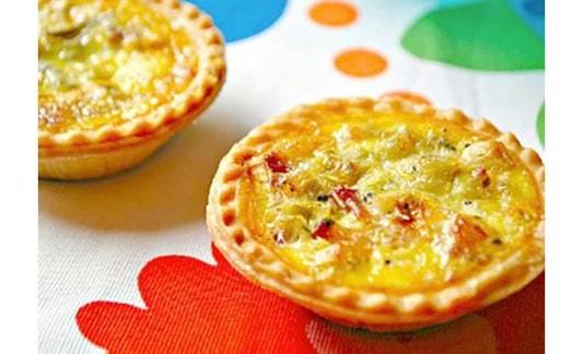 Bacon & Leek Mini Quiche - 24 pieces per tray