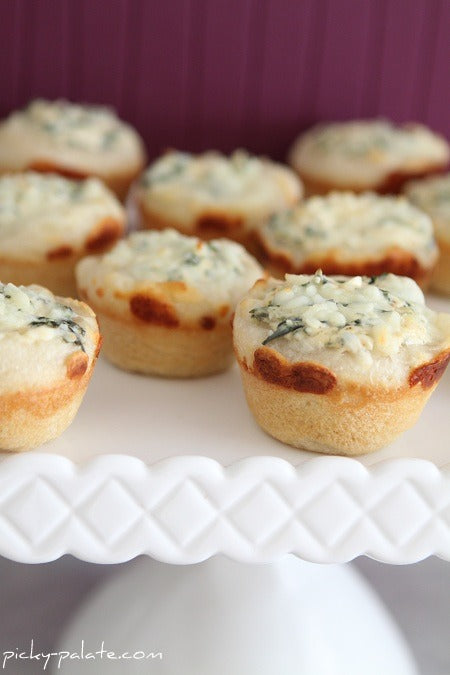 Baked Spinach Dip Mini Bread Bowls