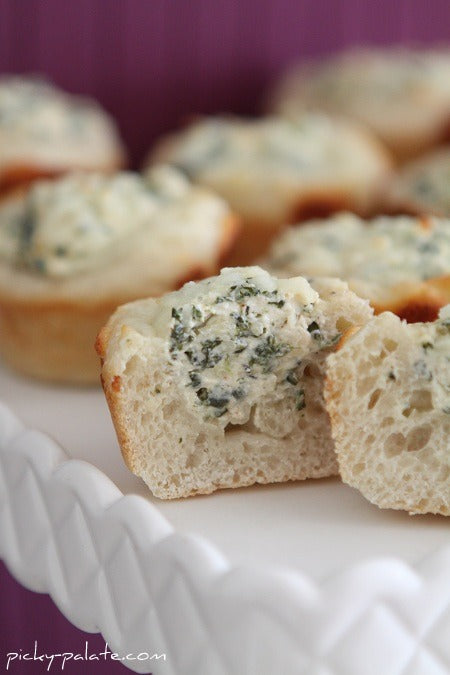 Baked Spinach Dip Mini Bread Bowls