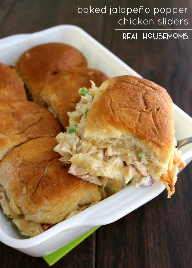 Baked Jalapeño Popper Chicken Sliders