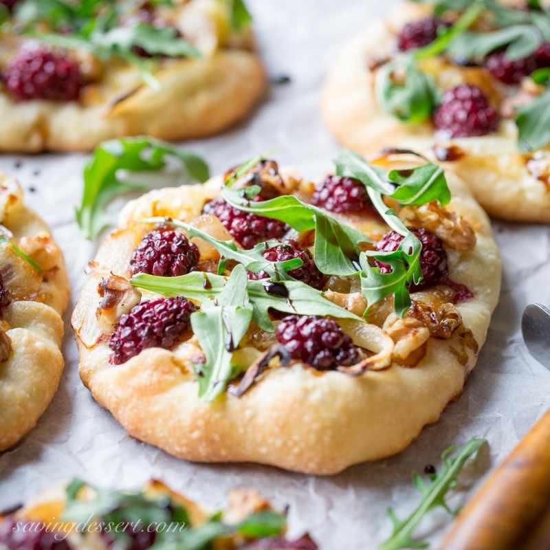 Blackberry & Brie Mini Pizzas