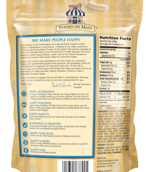 Blueberry Cobbler Nut Crunch Snack