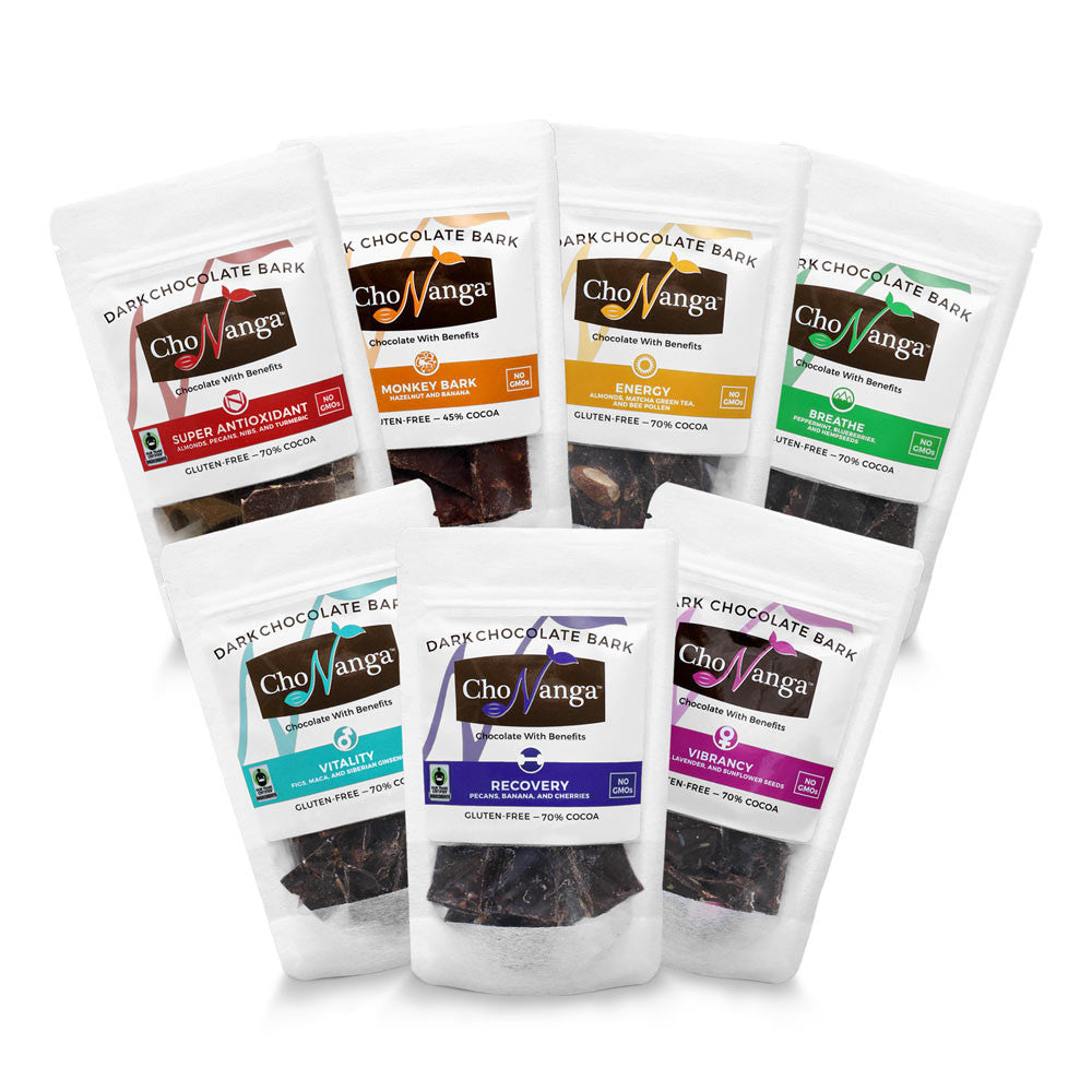 Nibs Peppermint Hemp Seed Organic Dark Chocolate Bark / 12 Pack
