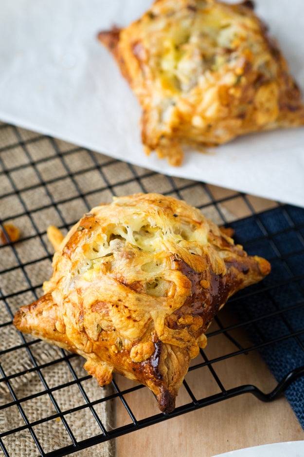 Breakfast Stuffed Pies with Sausage, Egg and Cheese