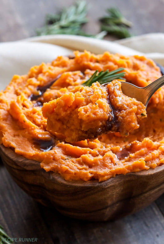 BROWN BUTTER AND ROSEMARY MASHED SWEET POTATOES
