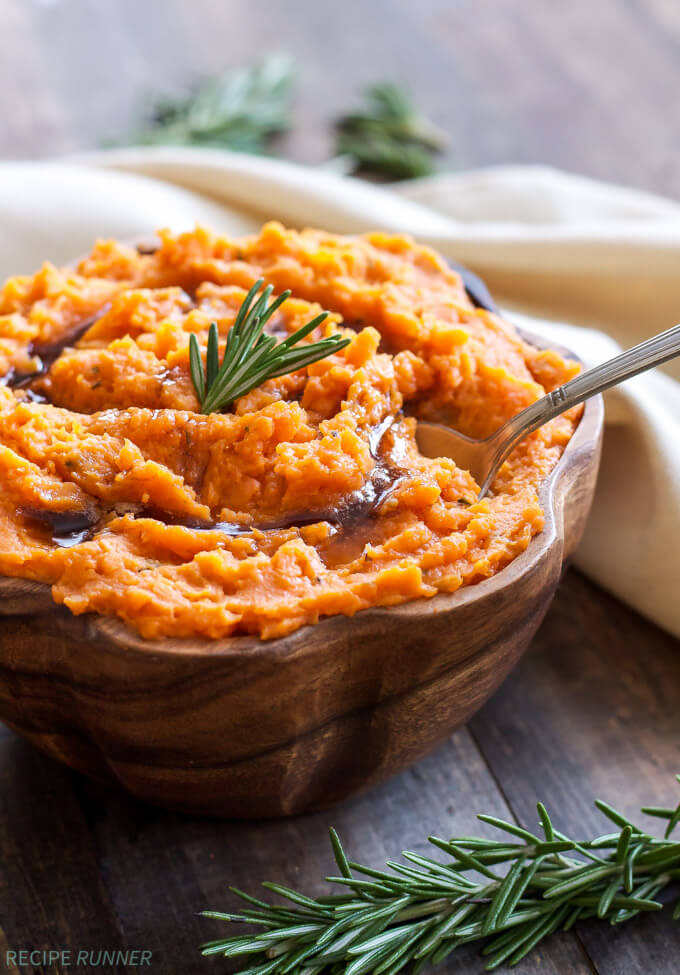 BROWN BUTTER AND ROSEMARY MASHED SWEET POTATOES