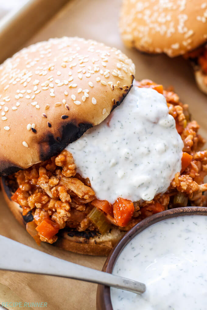 Buffalo Chicken Sloppy Joes
