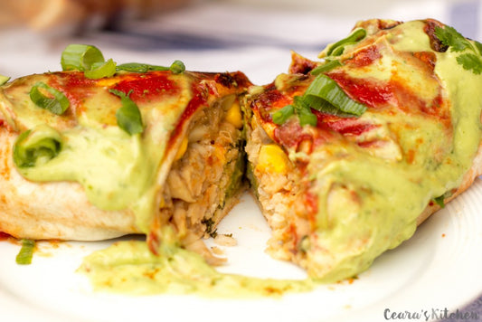 WHITE BEAN AND AVOCADO BAKED BURRITOS