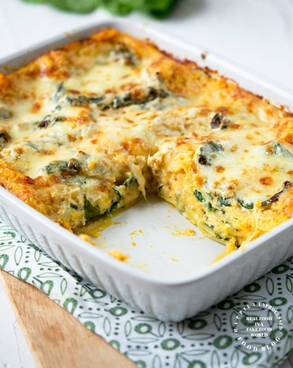ROASTED BUTTERNUT SQUASH & SPINACH LASAGNA
