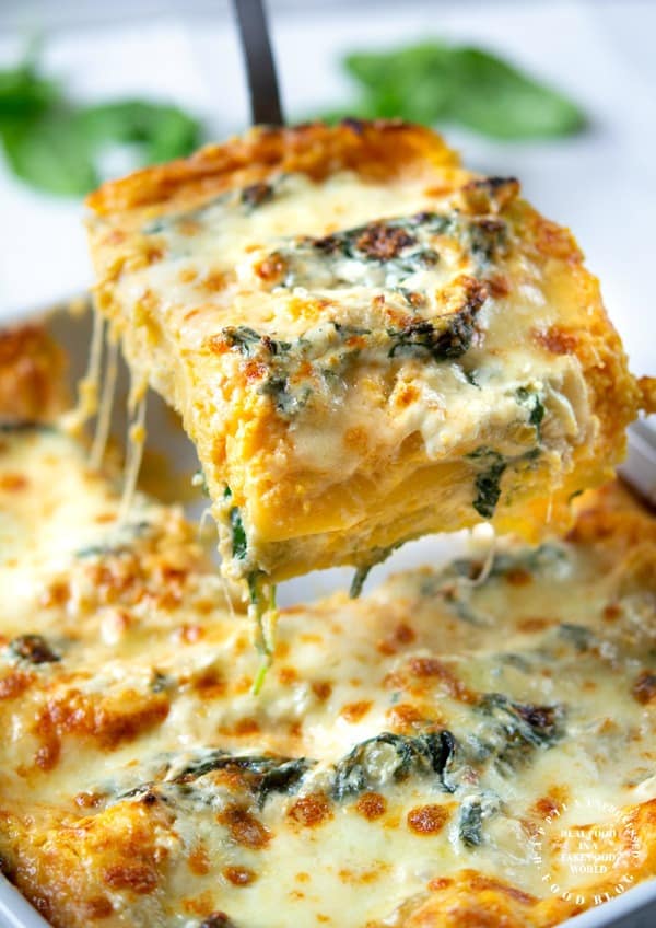 ROASTED BUTTERNUT SQUASH & SPINACH LASAGNA