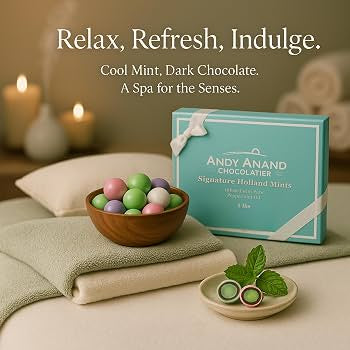 Andy Anand Chocolatier Gluten Free Holland Mints, Belgian Dark Chocolate & Peppermint Oil, 1 lb