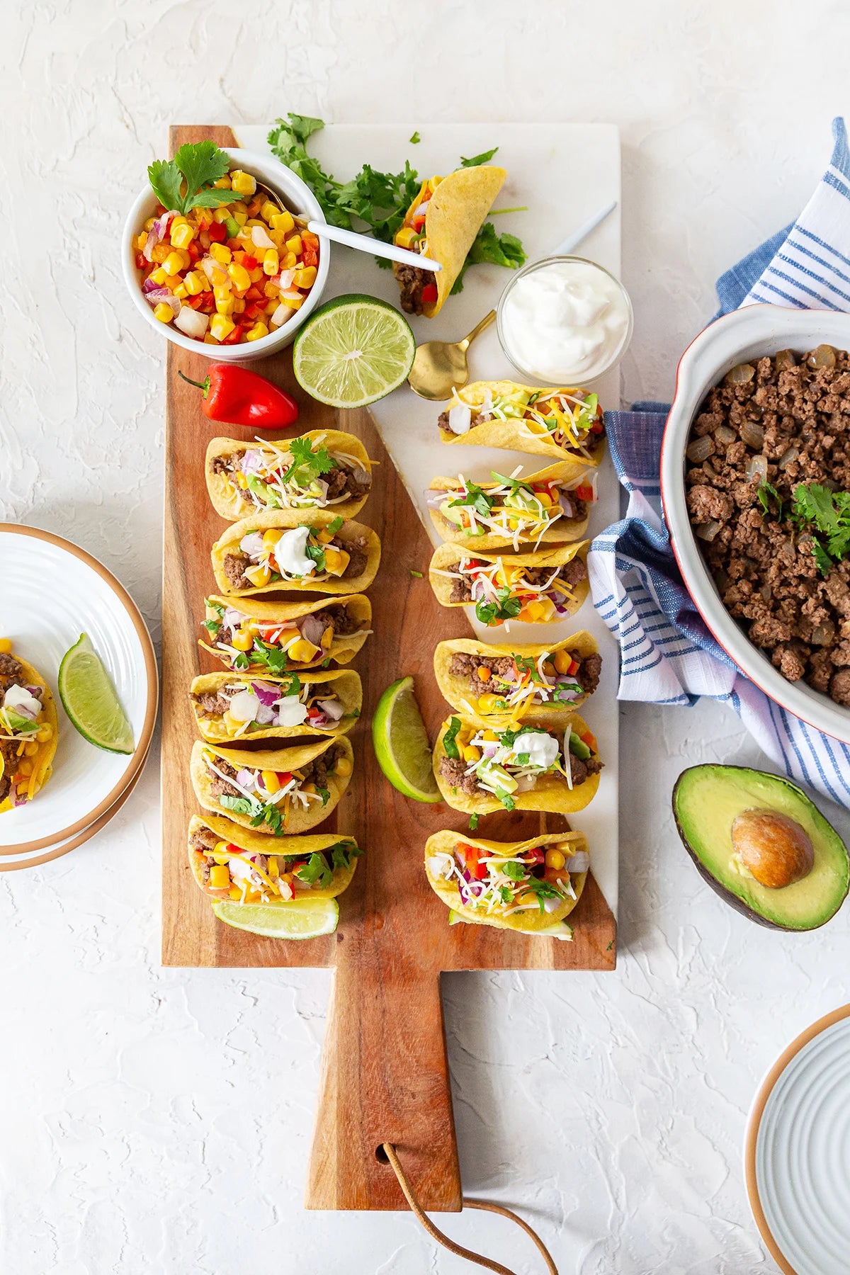 Mini Shredded Beef Tacos - 5.25 lb Case