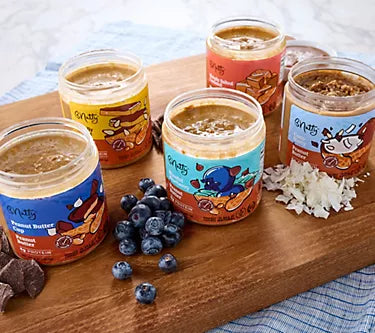 bNutty Blissful Blueberry Gourmet Peanut Butter – Gluten Free – Natural Peanut Butter – 12oz Jars – 3 Pack