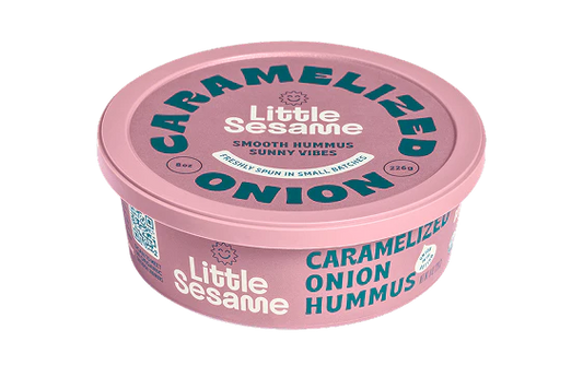 Organic Hummus with Caramelized Onions