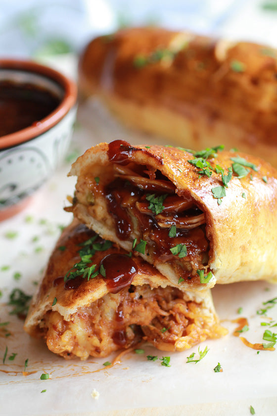 Caramelized Onion and BBQ Chicken Strombolis