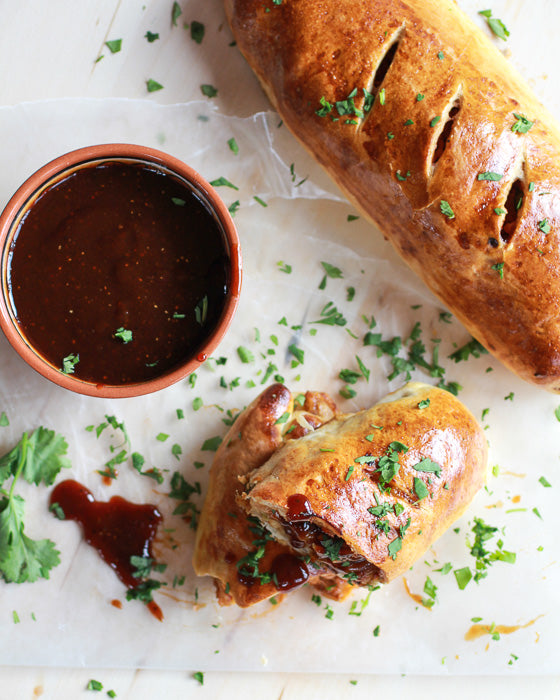 Caramelized Onion and BBQ Chicken Strombolis