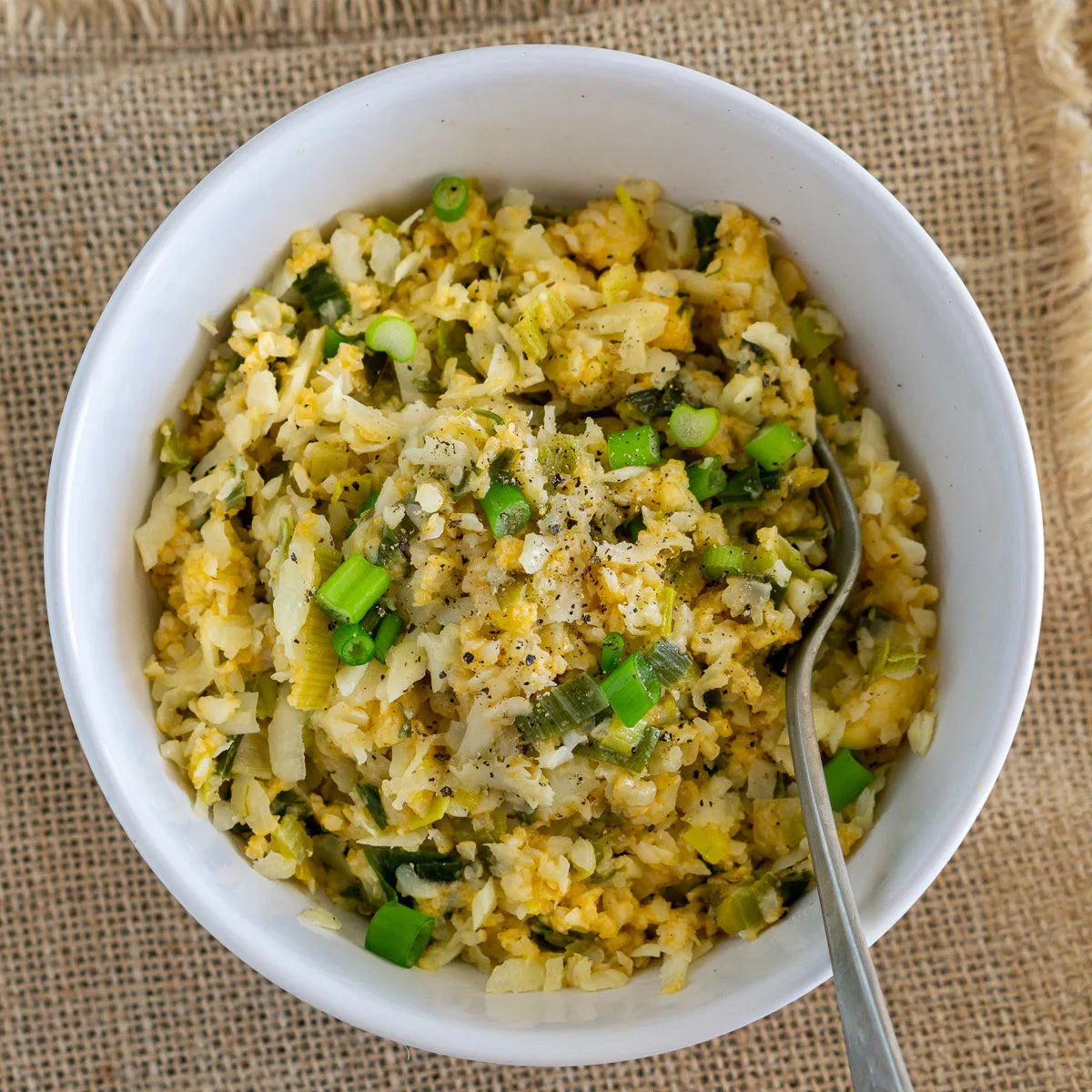 Cheesy Chicken Cauliflower Risotto - Keto, Low Carb