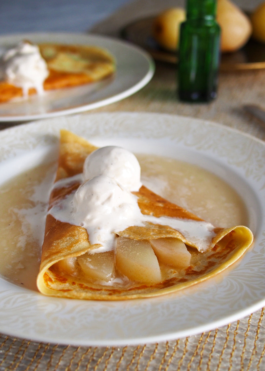 Champagne Pear Crepes