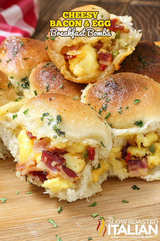 Cheesy Bacon and Egg Breakfast Bombs
