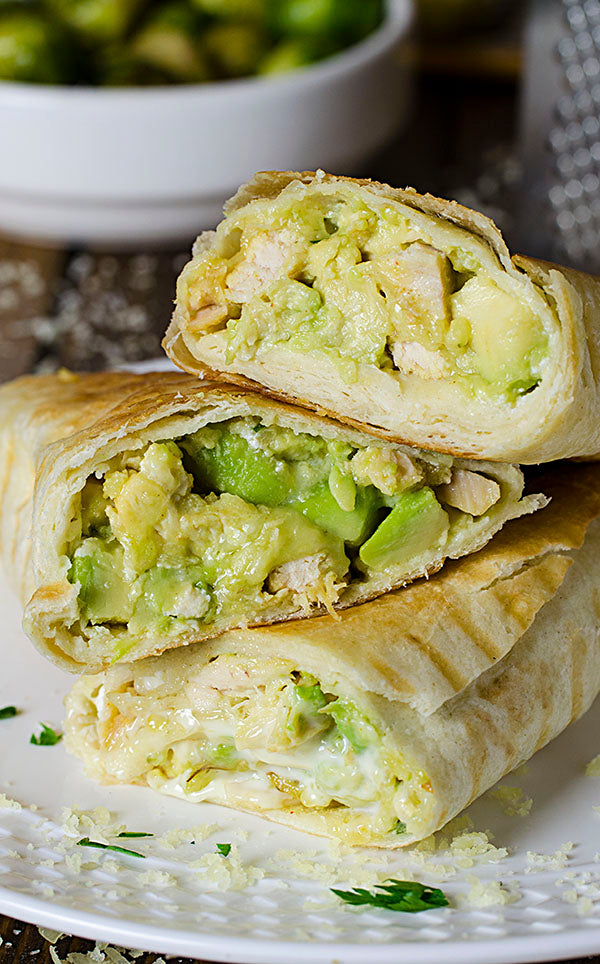 CHICKEN AVOCADO BURRITOS