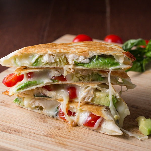 Avocado Caprese Chicken Quesadilla