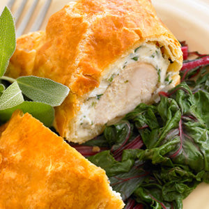 Mini Chicken Cordon Bleu in Puff Pastry - 50 pieces per tray