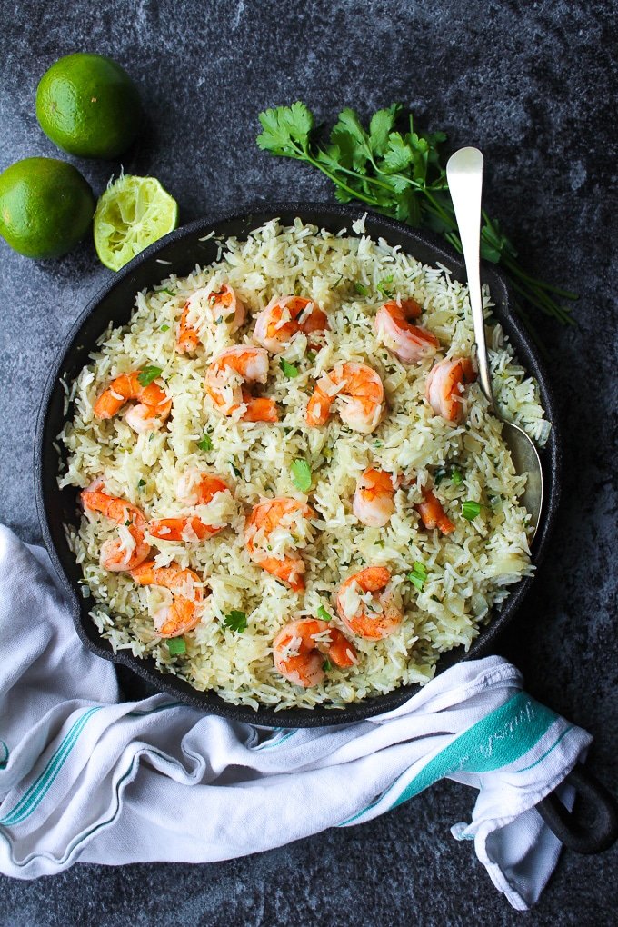 Cilantro Lime Shrimp Rice Bowl - Gluten Free