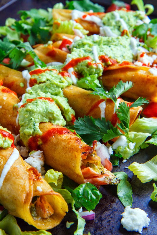 Cilantro Lime Salmon Taquitos