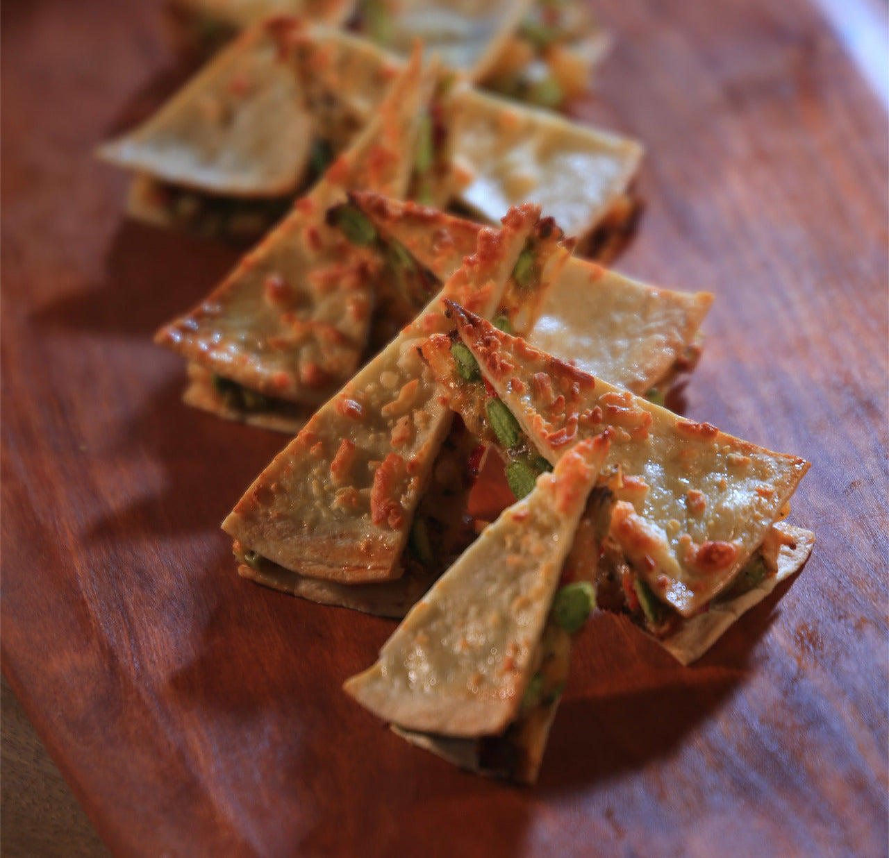EDAMAME & CORN QUESADILLAS - 44 pieces per tray