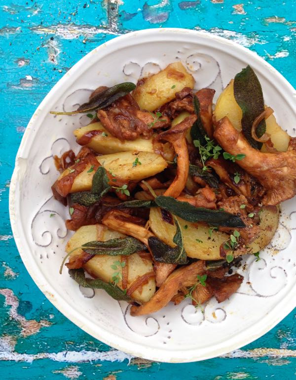 Chanterelle Mushrooms & Crispy Sage Potatoes