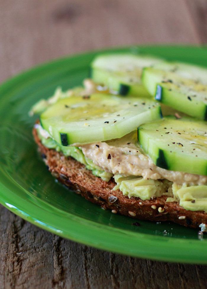 Cucumber Hummus Avocado Toast