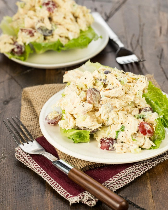 Curried Chicken Salad with Grapes and Slivered Almonds