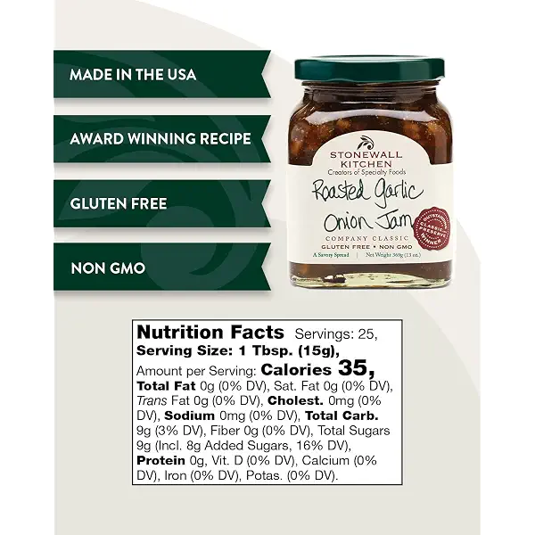 Roasted Garlic Onion Jam by Stonewall Kitchen – 13 oz