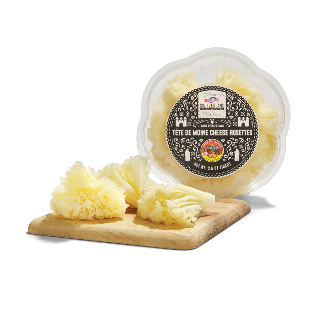 Emmi Tête de Moine AOP Cheese Rosettes — Optional Rosette Crackers