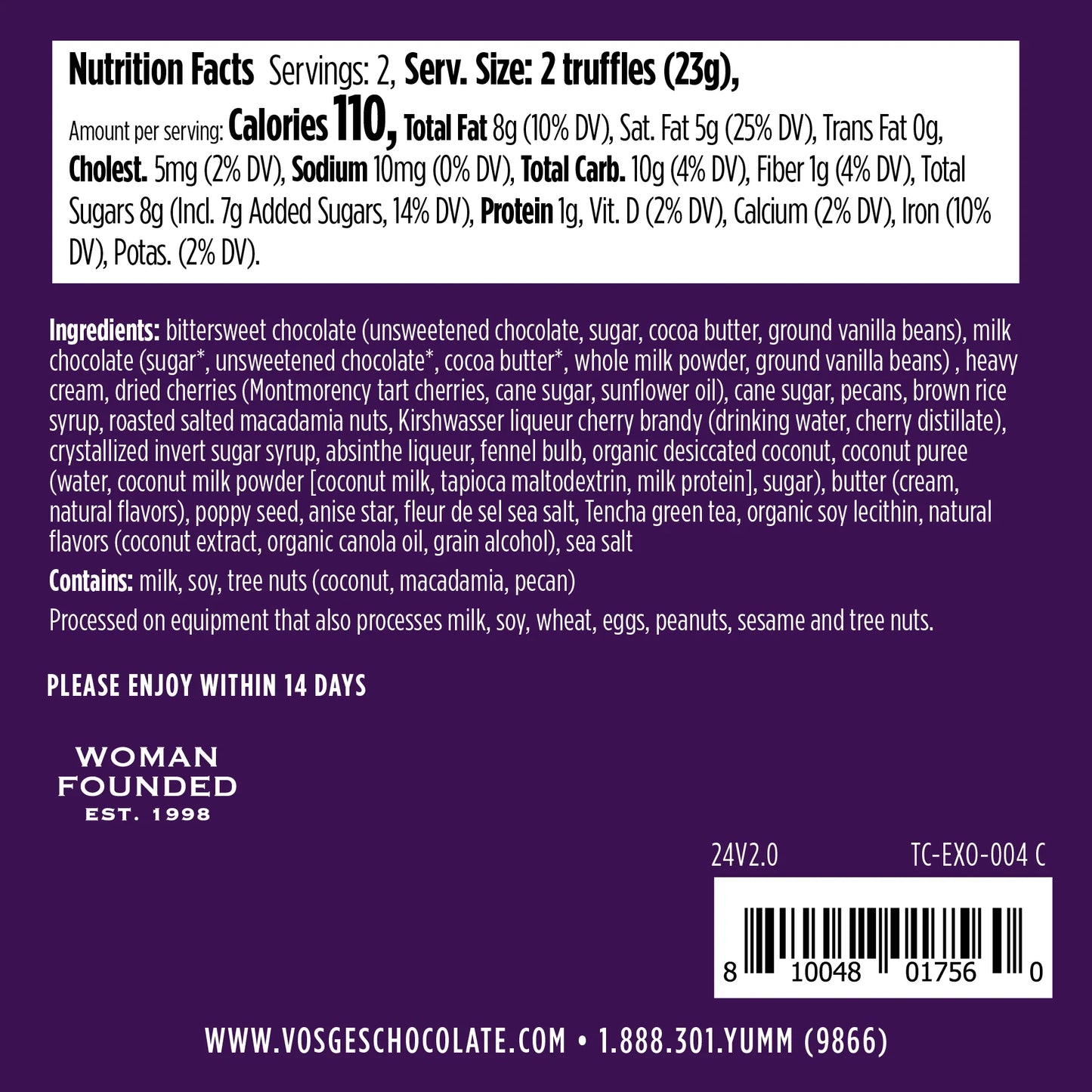 Vosges Haut-Chocolat 4-Piece Truffle Box Favor