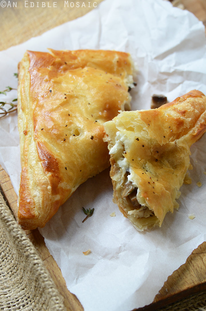 Easy Leftover Turkey, Mushroom and Brie Puff Pastries