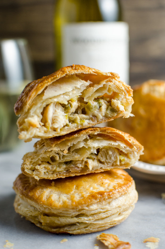 MINI CREAMY AND CHEESY CHICKEN PIES