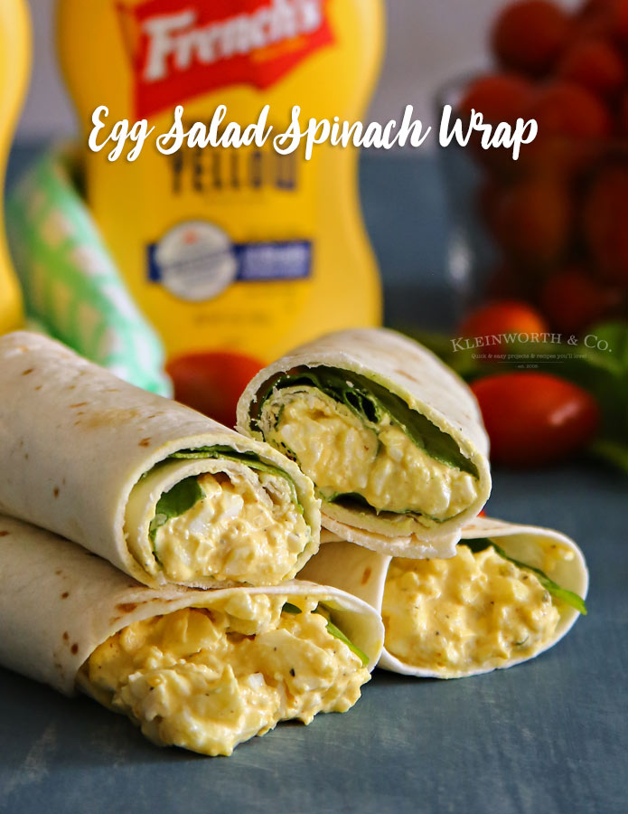 Egg Salad Spinach Wraps