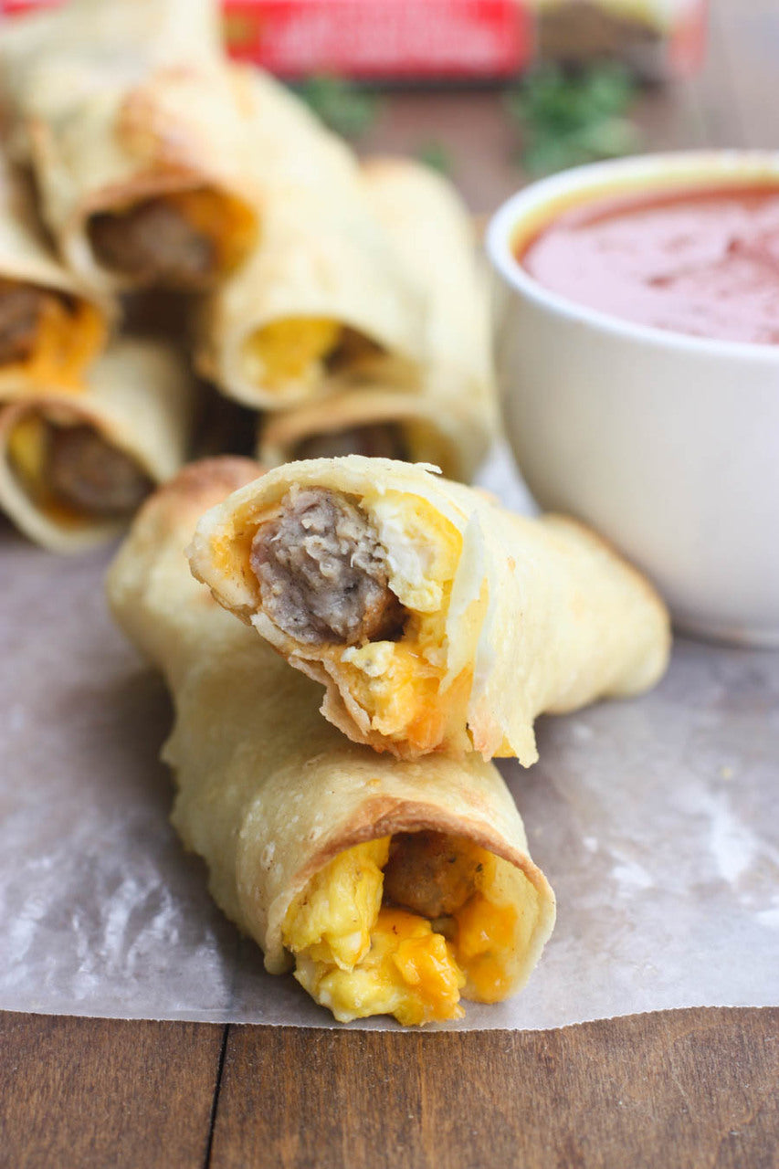 Egg and Sausage Breakfast Taquitos