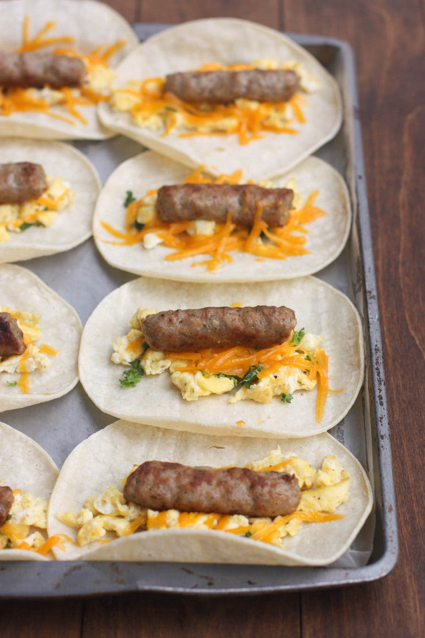 Egg and Sausage Breakfast Taquitos