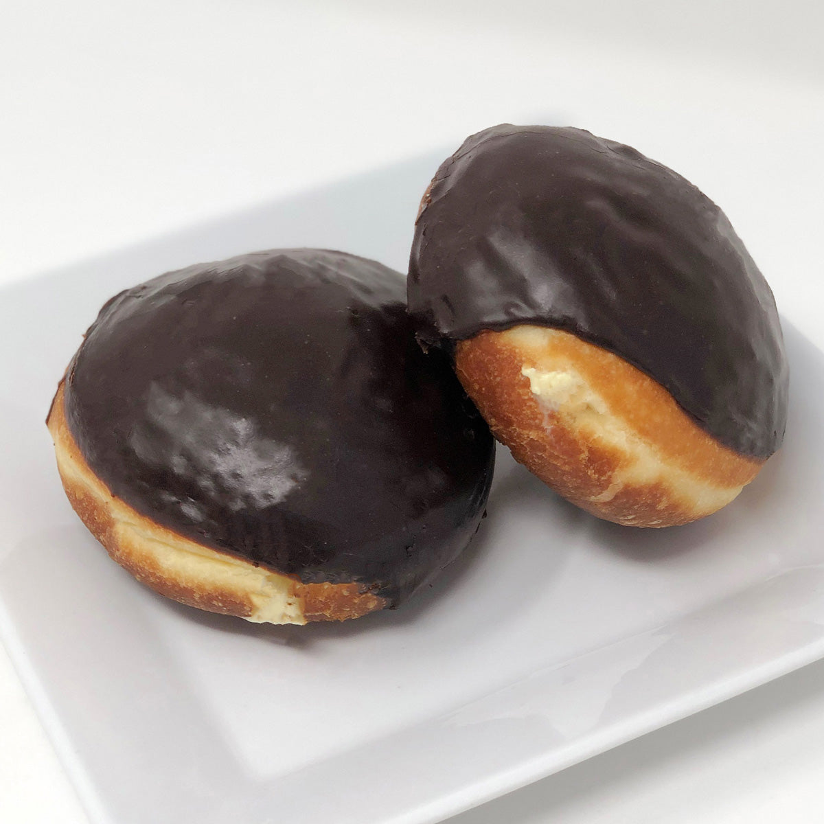 Paczki Custard Filled with Chocolate Donuts - 1 Dozen