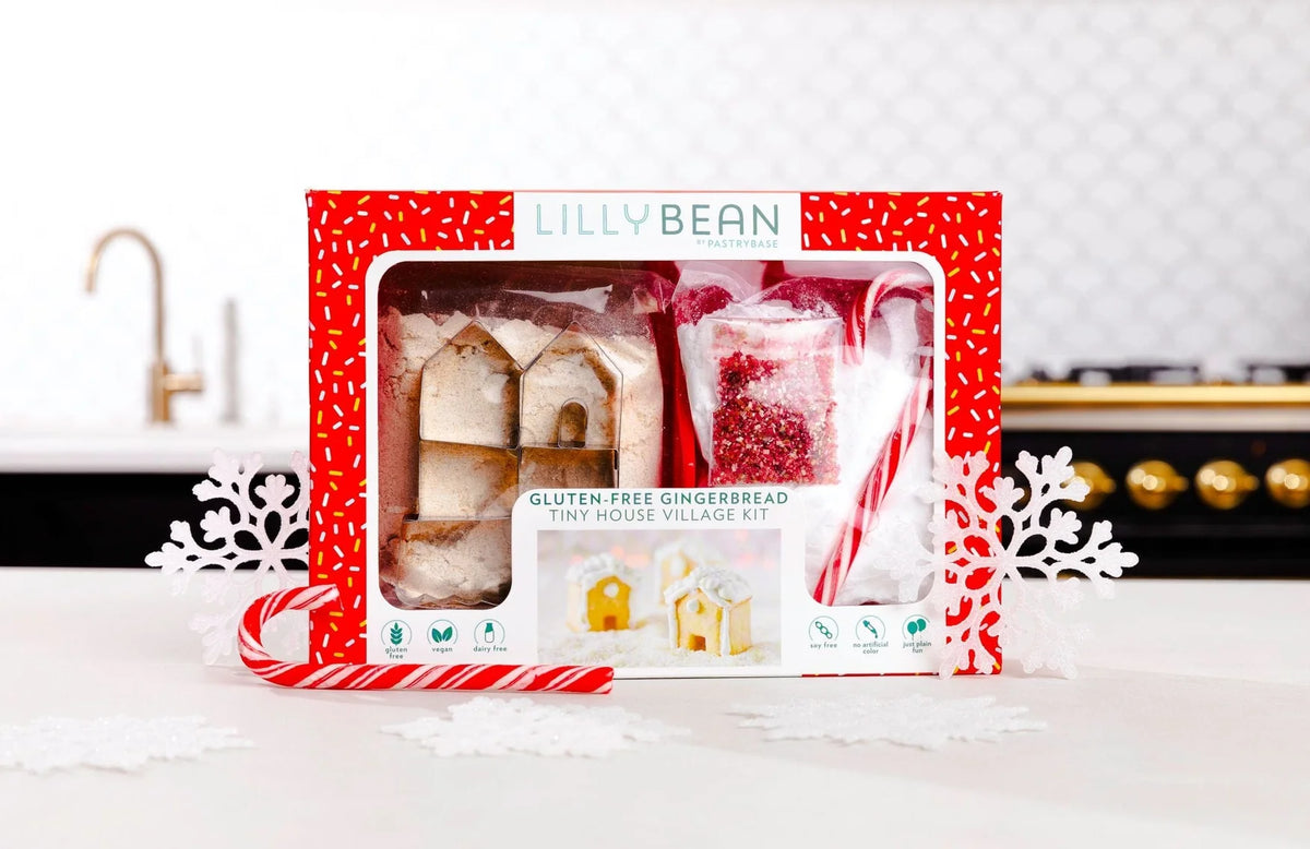 LillyBean Gluten-Free Gingerbread Tiny House Village Baking Kit • Top-9 Allergen-Free & Vegan