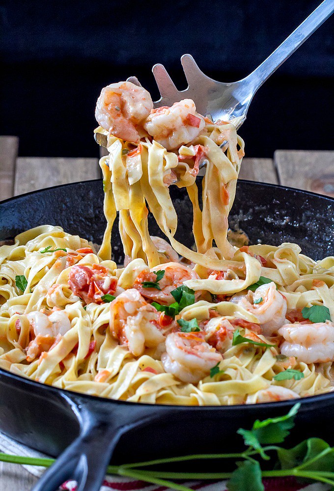 Great Low Carb Fettuccine With Creamy Shrimp Sauce