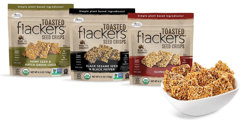 Doctor In The Kitchen Flackers Gluten Free Flax Seed Crackers 4 Flavor Variety Pack